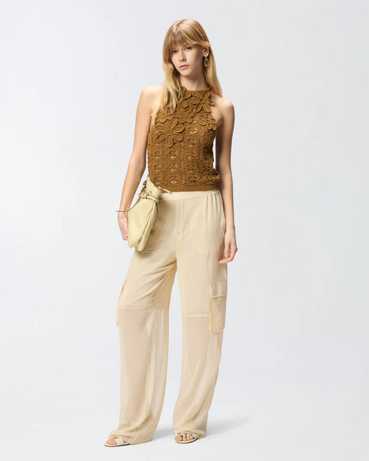 PINKO  NYMPHAEA TOP CROCHET SEWON  SS26