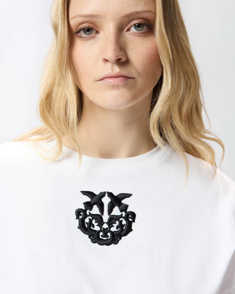 Pinko  BORGHETTO T-SHIRT JERSEY LOGO  SS26