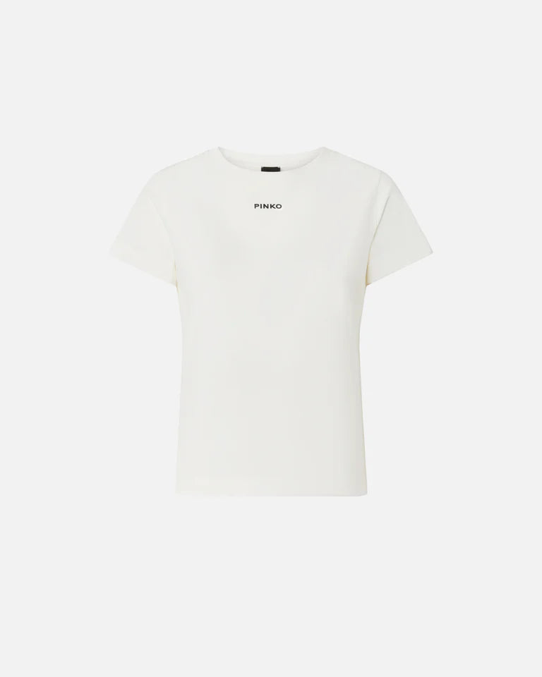 Pinko  BASICO T-SHIRT JERSEY LOGO STAMPA SS26