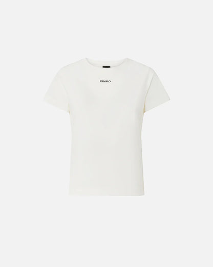 Pinko  BASICO T-SHIRT JERSEY LOGO STAMPA SS26