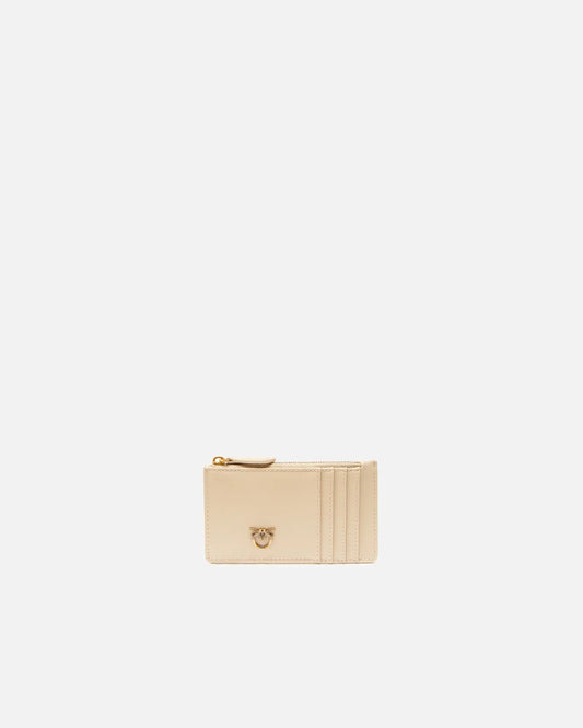 Pinko  AIRONE CARDHOLDER VITELLO SETA FW25