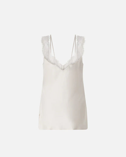 Pinko  LYDIA TOP TWILL CON PIZZO SS26