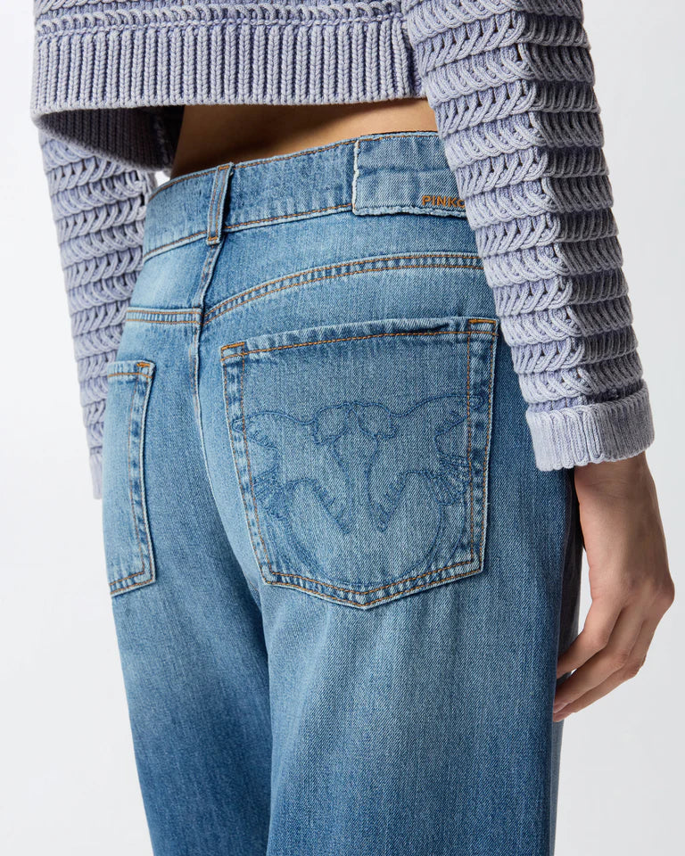 Pinko WANDA WIDE LEG MEDIUM WAVE DENIM SS26
