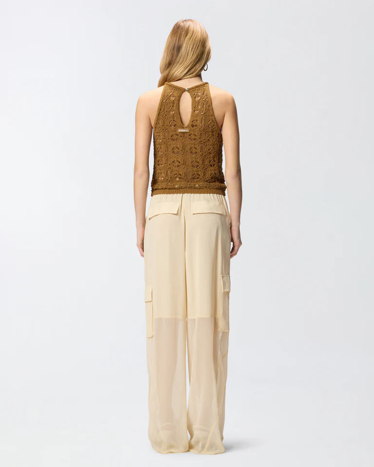 PINKO  NYMPHAEA TOP CROCHET SEWON  SS26