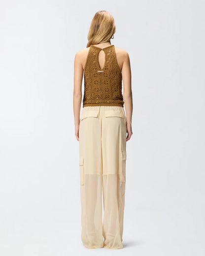 PINKO  NYMPHAEA TOP CROCHET SEWON  SS26