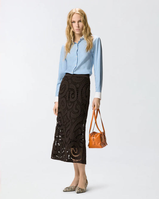 Pinko  MAESTRALE GONNA CROCHET GEOMETRIC SS26