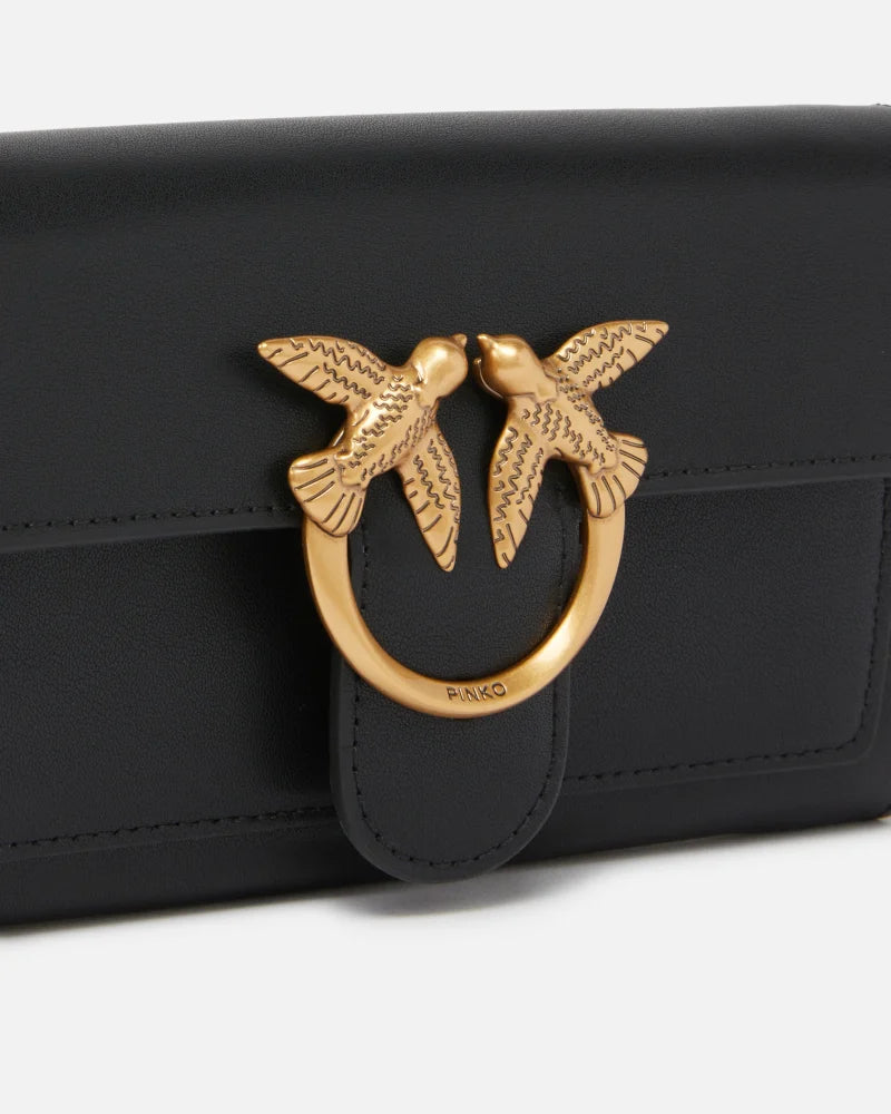 Pinko  LOVE ONE WALLET C VITELLO SETAETA FW25