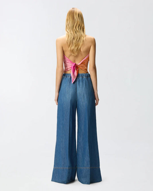 Pinko  SPIAGGIA PANTALONE LIGHT DENIM SS26