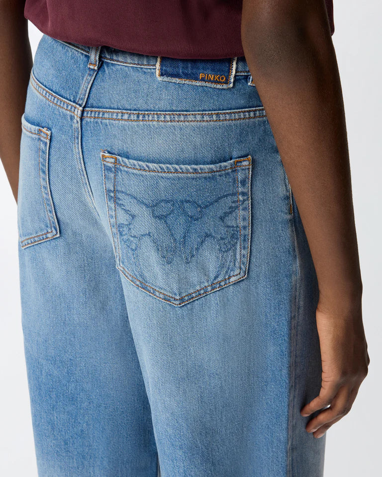 Pinko  ESTELLE EGG DIRTY BLUE DENIM SS26