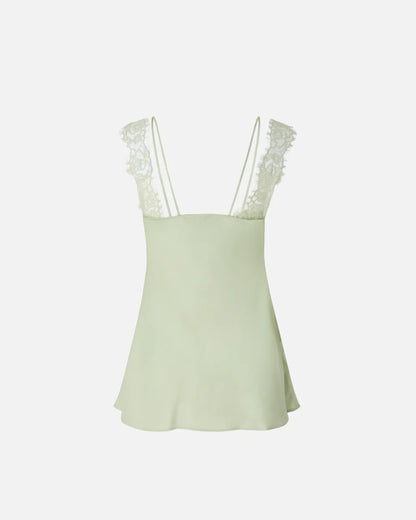 Pinko  LYDIA TOP TWILL CON PIZZO SS26