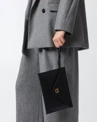 Pinko  FLAT PURSE HANDLE VITELLO SETAETA FW25