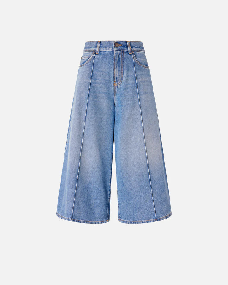 Pinko BURKINA BERMUDA CLOUDY BLUE DENIM SS26