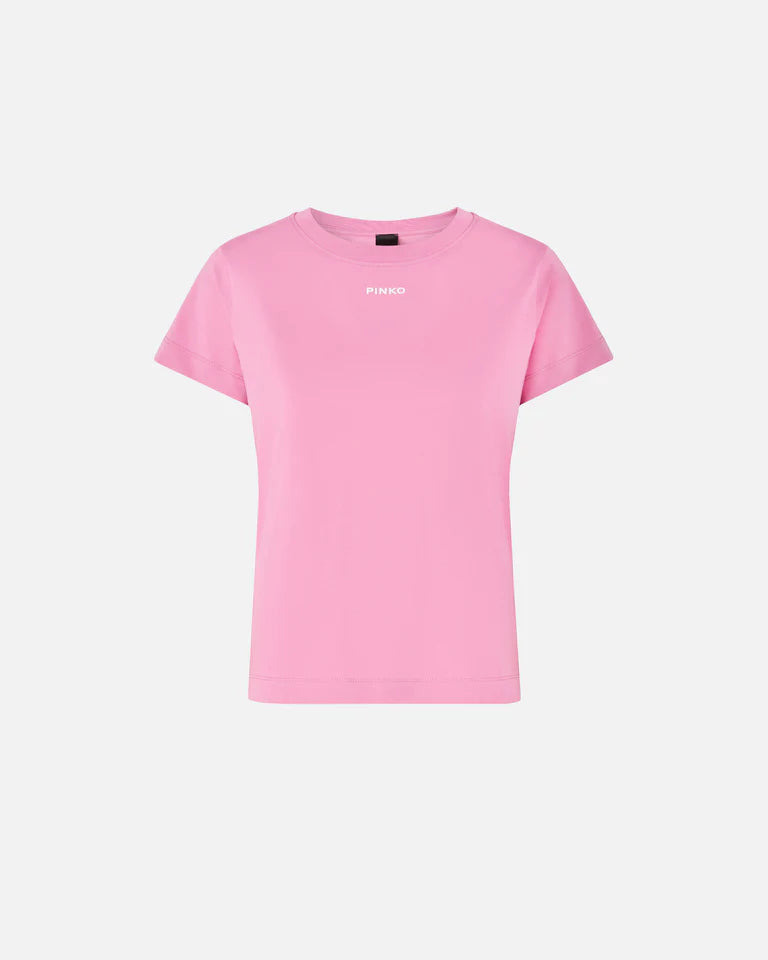 Pinko  BASICO T-SHIRT JERSEY LOGO STAMPA SS26