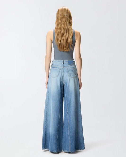 Pinko WINONA WIDE LEG MEDIUM WAVE DENIM SS26