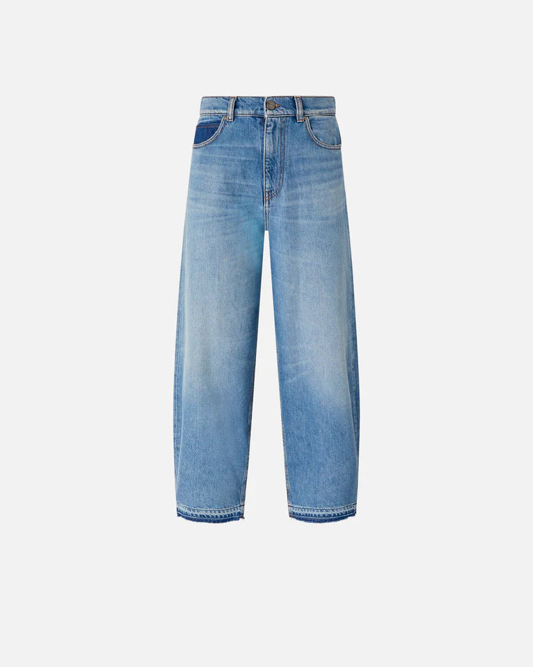 Pinko  ESTELLE EGG DIRTY BLUE DENIM SS26