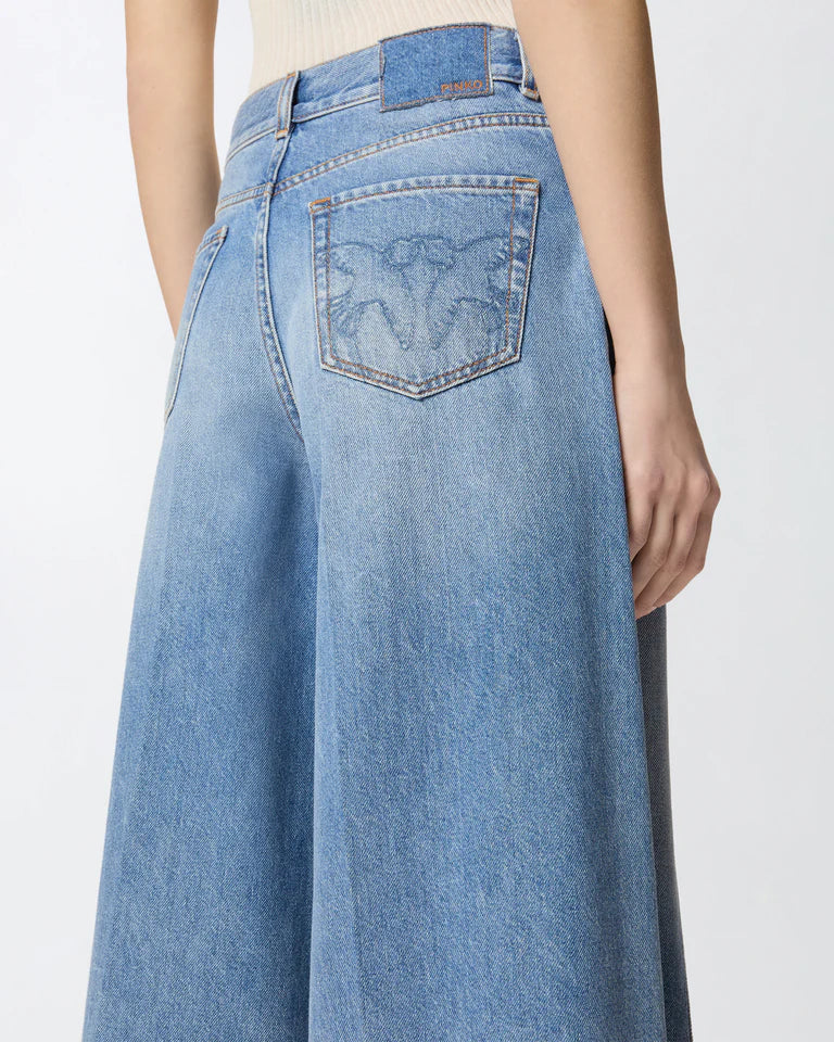 Pinko BURKINA BERMUDA CLOUDY BLUE DENIM SS26