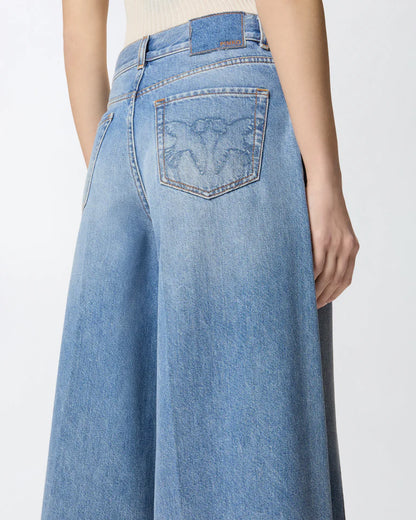 Pinko BURKINA BERMUDA CLOUDY BLUE DENIM SS26