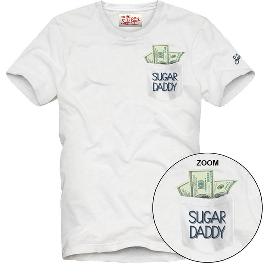 MC2 SAINT BARTH T-Shirt mit Brusttasche und Aufdruck AUS0001-04394L