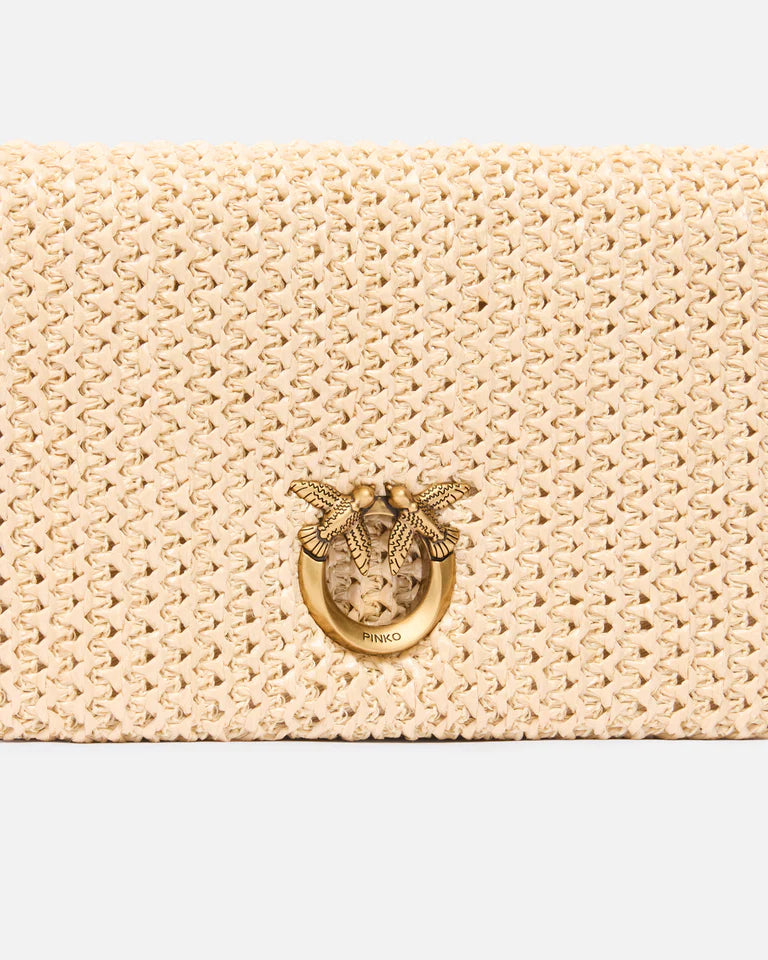 PINKO  CLICK SOFT HORIZONTAL MINI RAFIA