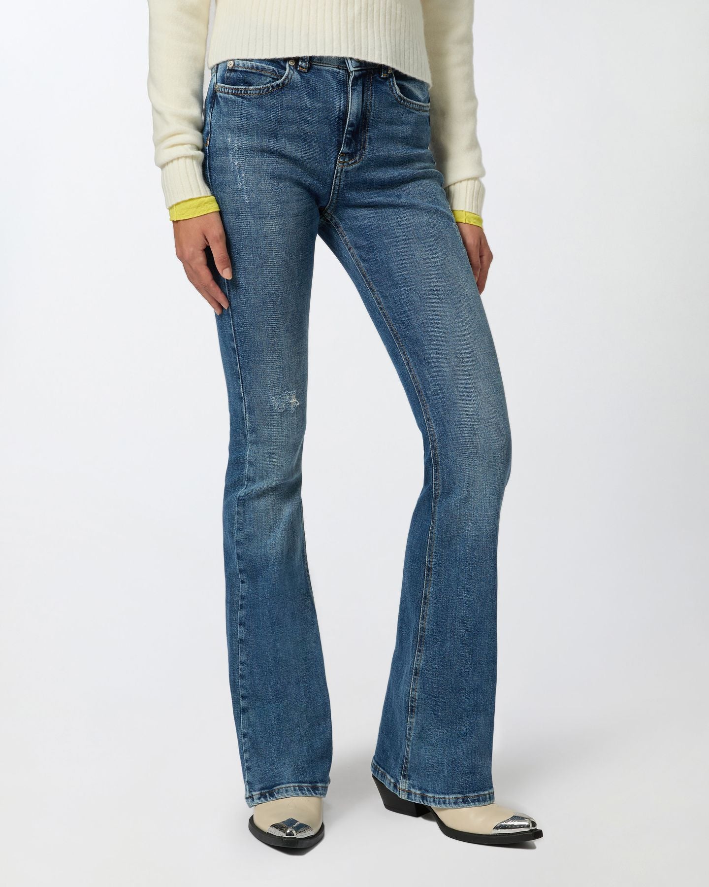 Pinko  FLORA FLARE DENIM COMFORT BLUE 24.25