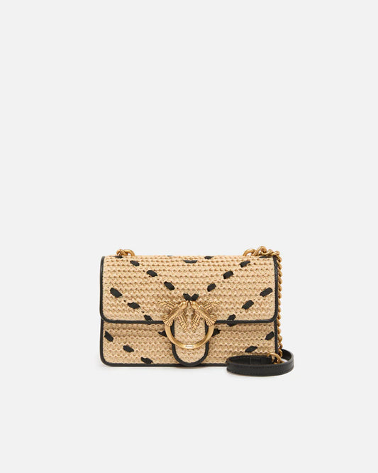 PINKO  LOVE ONE MINI LIGHT DC RAFIA + V SS26