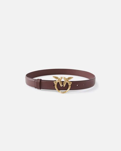 PINKO LOVE BERRY H3 BELT CALF LEATHER SET 24.25