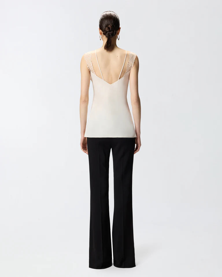Pinko  LYDIA TOP TWILL CON PIZZO SS26