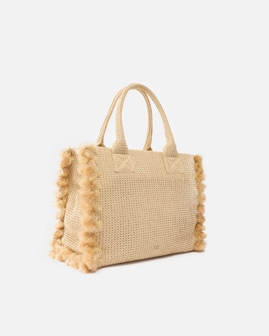 PINKO  BEACH SHOPPER RAFIA SS26