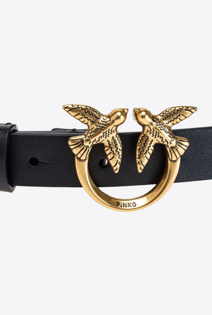 PINKO LOVE BERRY H2 BELT CALFSKIN SILK STUDS LOVE BERRY H2 BELT CALFSKIN SILK STUDS