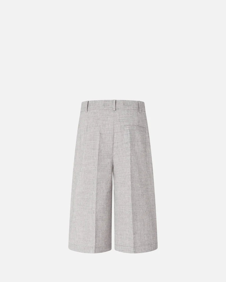 PINKO  ANGERA BERMUDA FIAMMATO LINO COTONE SS26