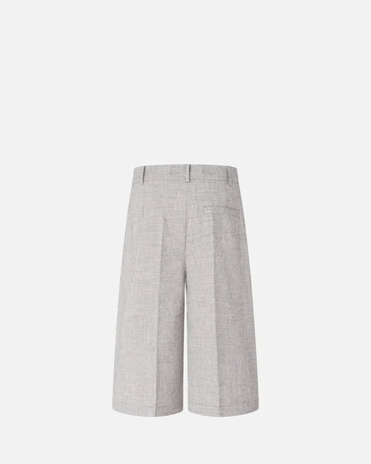 PINKO  ANGERA BERMUDA FIAMMATO LINO COTONE SS26