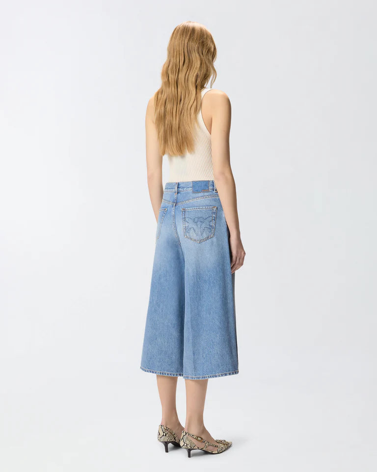 Pinko BURKINA BERMUDA CLOUDY BLUE DENIM SS26