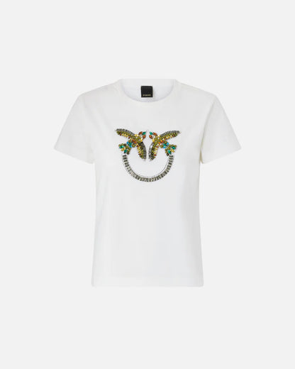 PINKO  QUENTIN T-SHIRT JERSEY RICAMO  SS26