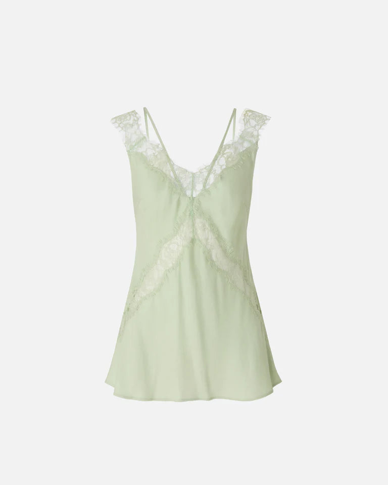 Pinko  LYDIA TOP TWILL CON PIZZO SS26