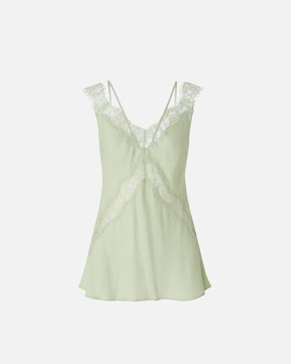 Pinko  LYDIA TOP TWILL CON PIZZO SS26