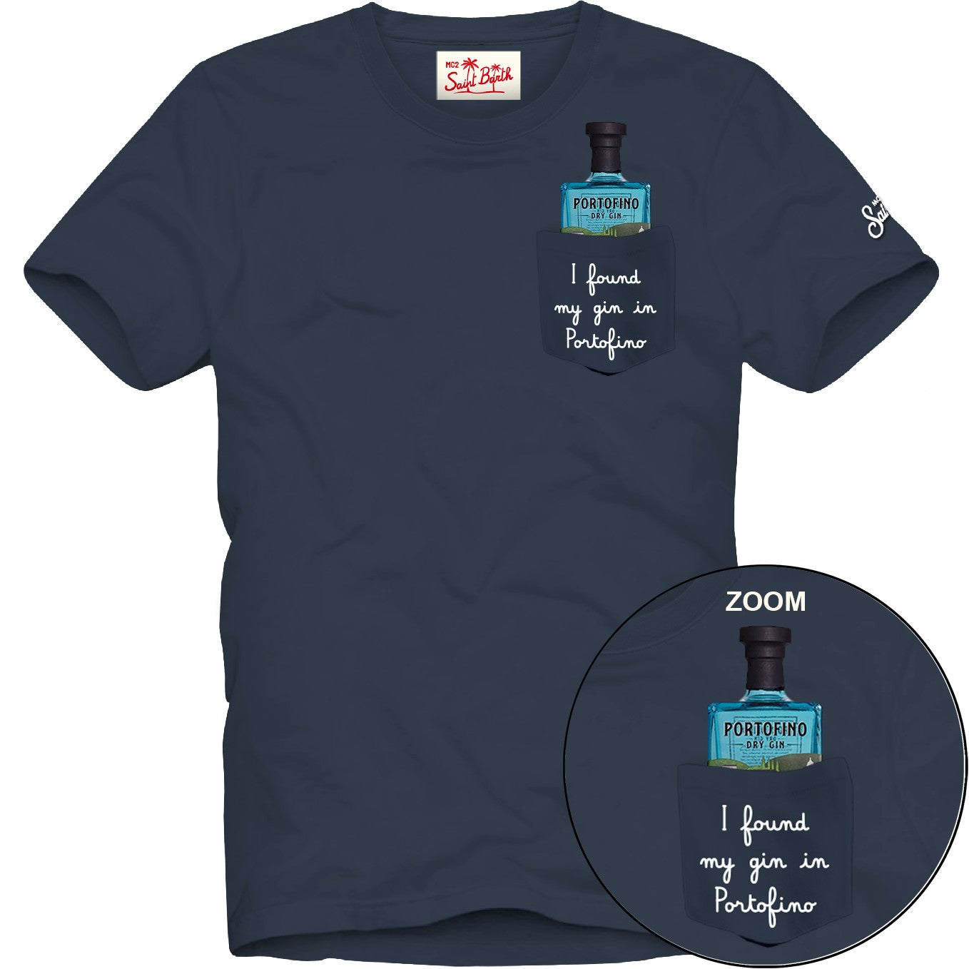 MC2 SAINT BARTH T-shirt con taschino e stampa AUS0001-04518L