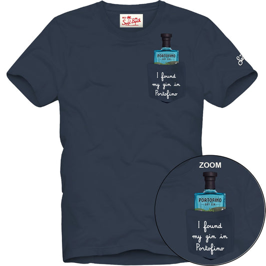 MC2 SAINT BARTH T-shirt con taschino e stampa AUS0001-04518L