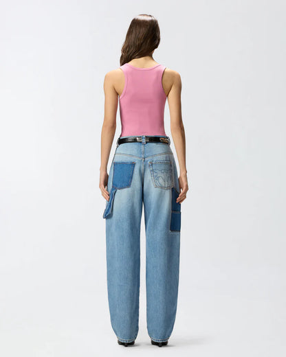PINKO  CALCOLATORE CANOTTIERA COSTINA SS26