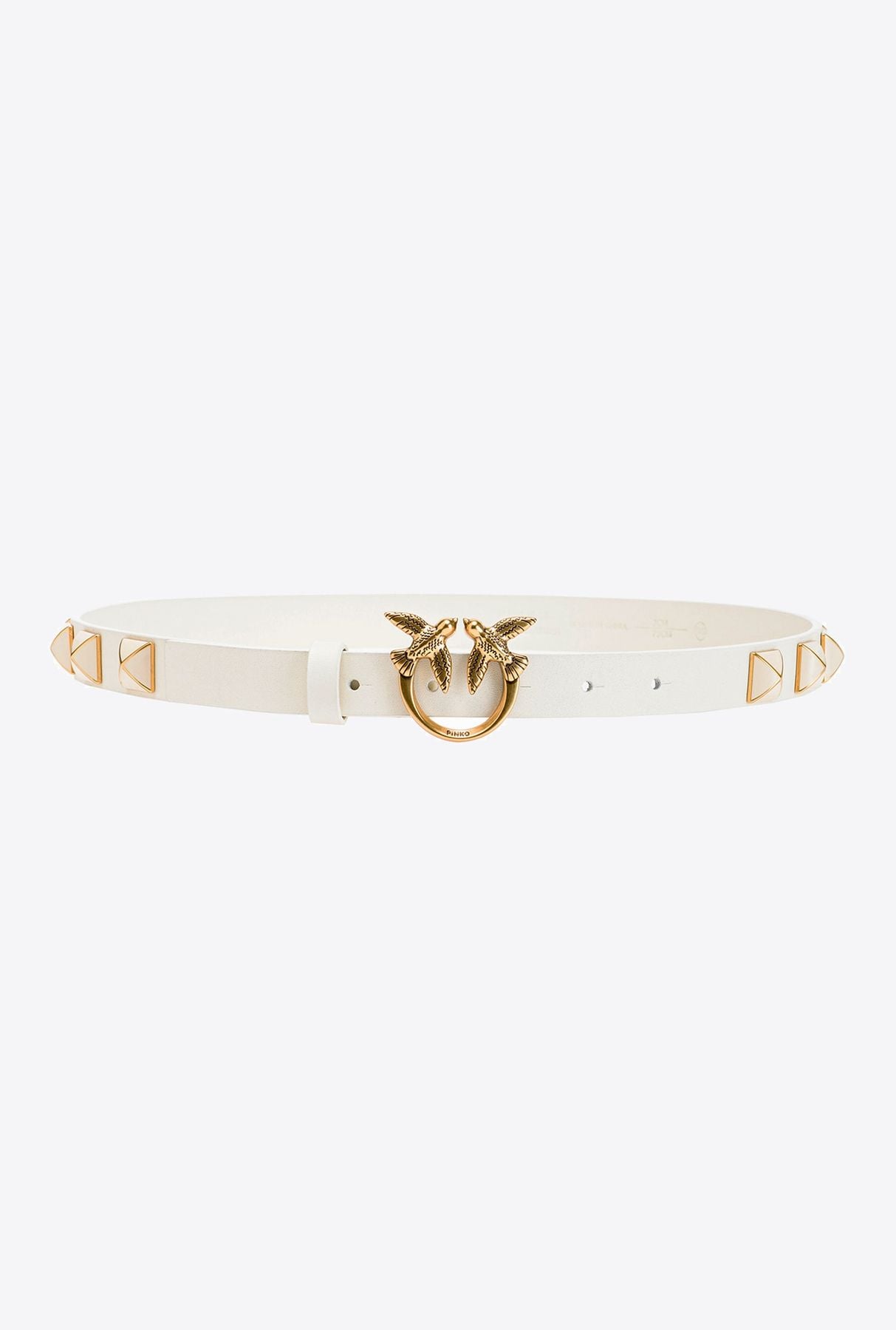 PINKO LOVE BERRY H2 BELT CALFSKIN SILK STUDS LOVE BERRY H2 BELT CALFSKIN SILK STUDS